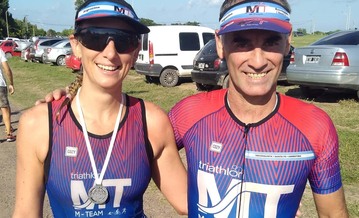 Paula Marti y Walter Molina ganaron el Triatlón Reconquista
